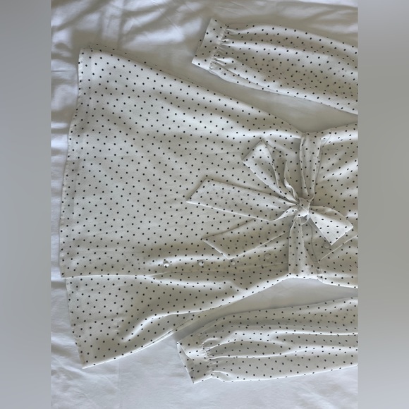 Long sleeve Poka Dot v-neck dress - Picture 11 of 12